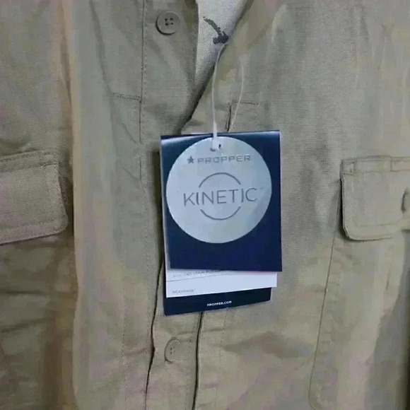 NWT Propper 3XL Kinetic Long Sleeve Tactical button down shirt Khaki - Picture 4 of 16